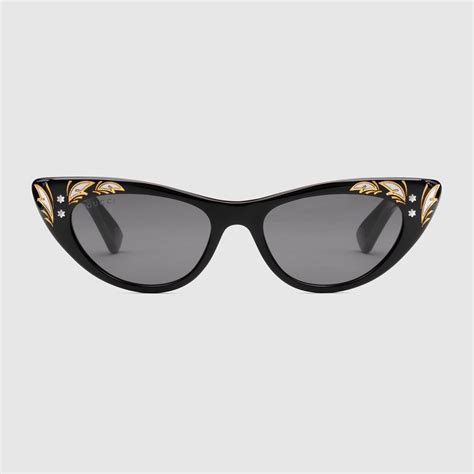 gucci cat eye sunglasses for women grey purple leopard|best designer cat eye sunglasses.